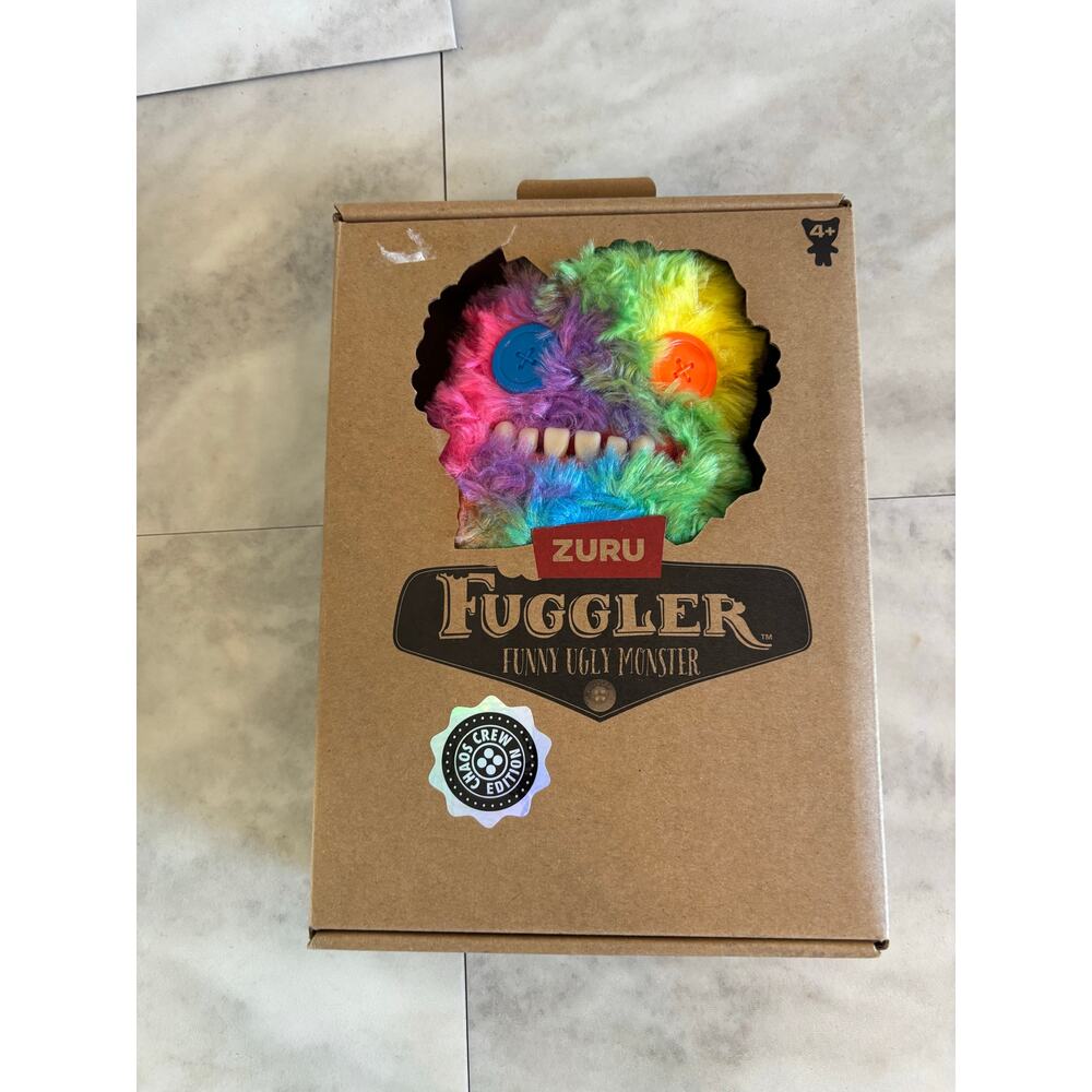 Fuggler Yuzu Funny Ugly Monster Chaos Crew Edition NIB Button Eyes Fluffy Toy - Picture 1 of 5